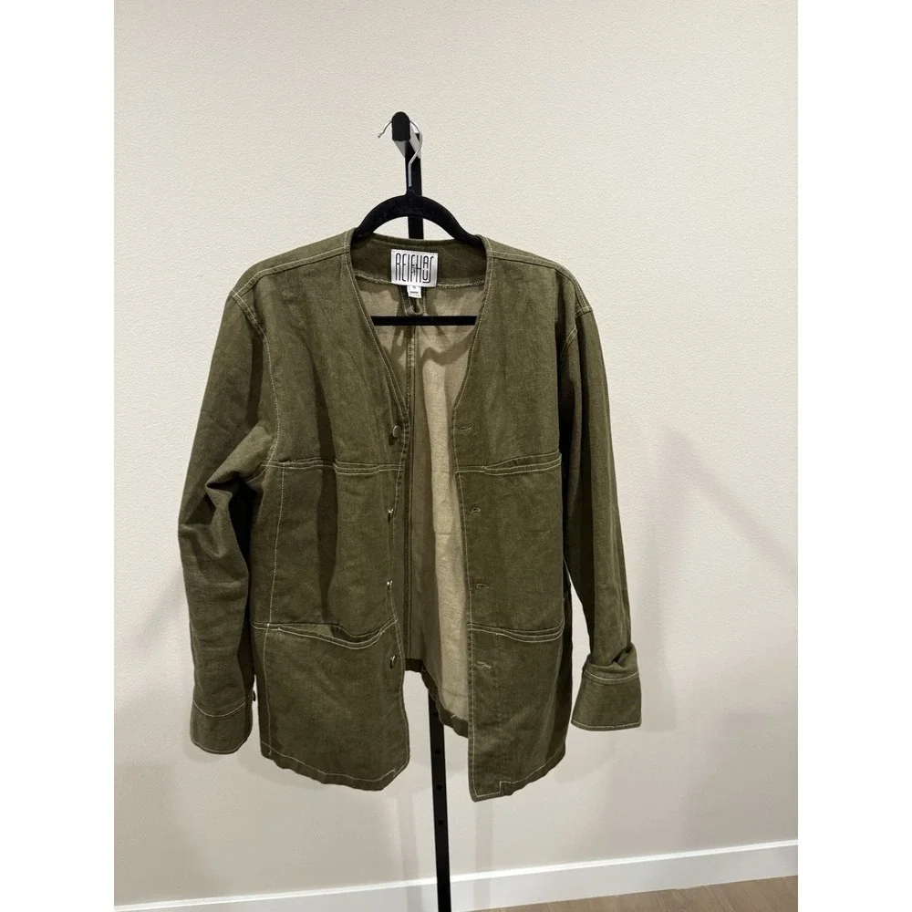 reifhaus clothing‎ The Marcel Jacket in moss denim Green Size M